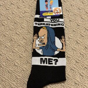 New Beavis And Butt-Head Novelty Crew Socks Size 6-12/13 - Men's/Women's -